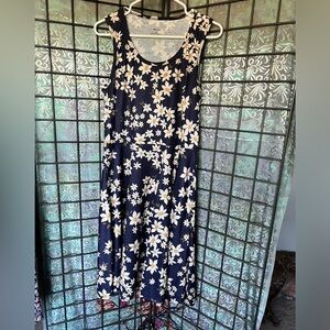 Daisy Tank Swing Dress Navy NWOT